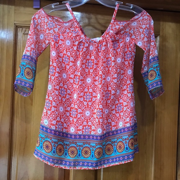 GB Girls Orange Cold Shoulder Dress 4 / 4T NWT - Picture 12 of 14